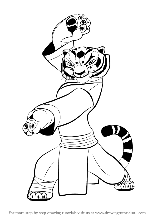 596x842 Learn How To Draw Tigress From Kung Fu Panda