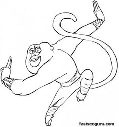 236x252 Tigress Coloring Pages For Kids Kung Fu Panda All Characters