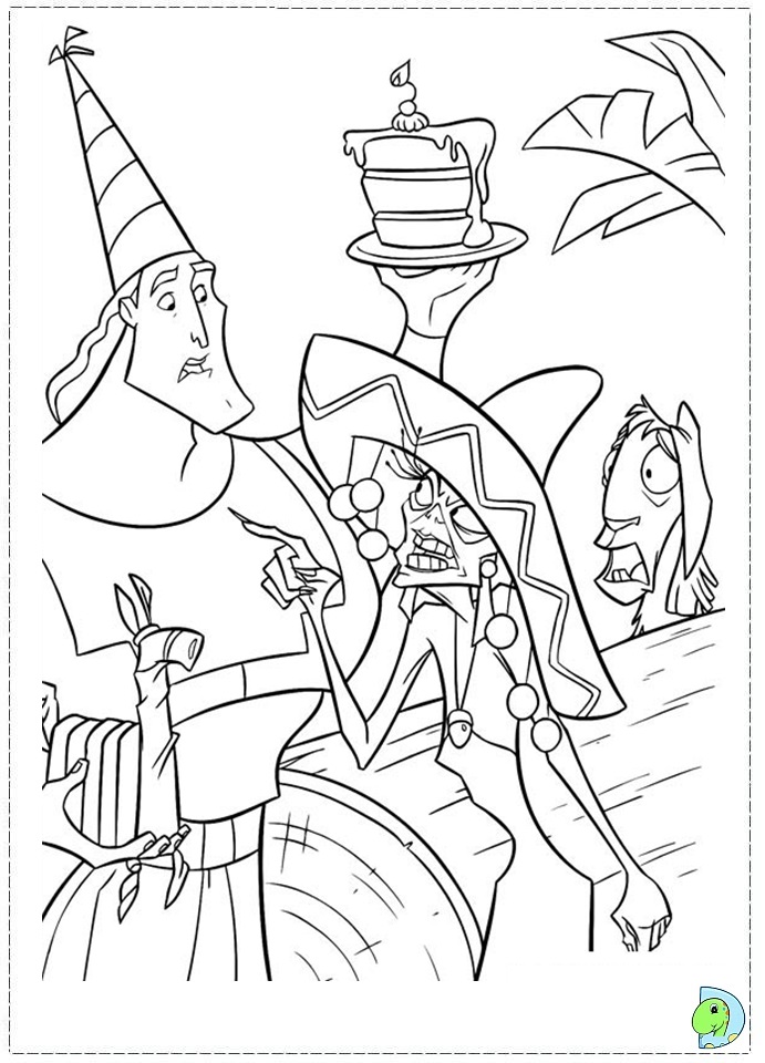 691x960 Kuzco, The Emperor's New Groove Coloring Page