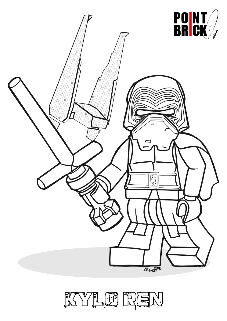 744x1052 Lego Kylo Ren Coloring Pages