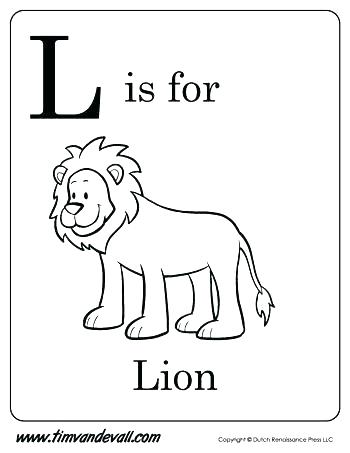 350x453 Letter L Coloring Pages Preschool