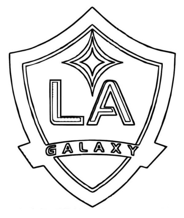 600x709 La Galaxy Logo Soccer Coloring Pages