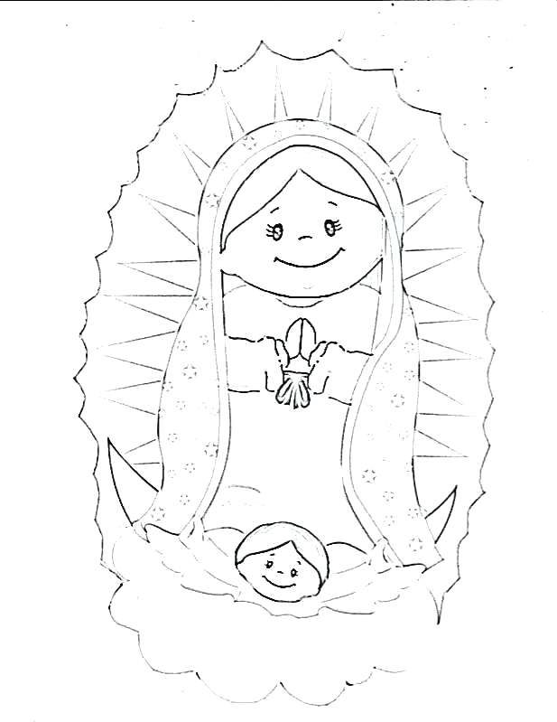 617x799 La Virgen De Guadalupe Coloring Pages La Coloring Pages Fun