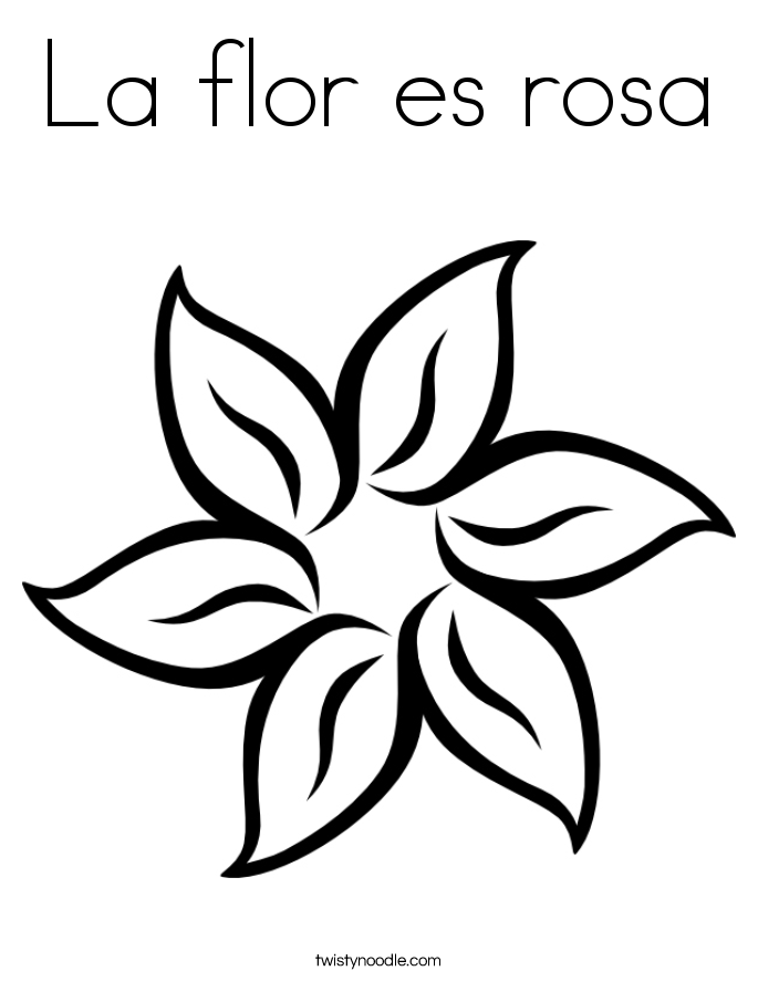 685x886 La Flor Es Rosa Coloring Page