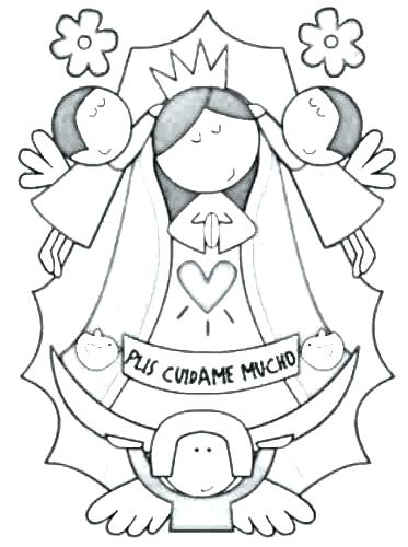 373x500 Our Lady Of Guadalupe Coloring Pages Our Lady Of Coloring Page