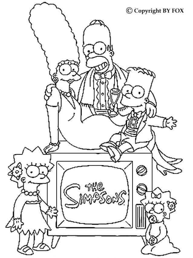 638x850 Simpsons Family Portrait Coloring Page More The Simpsons Content