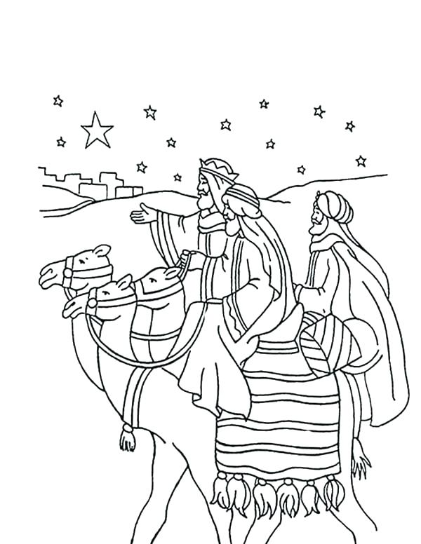 600x776 Three Wise Men Coloring Pages