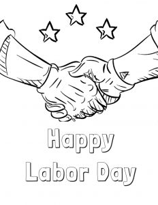 232x300 Labor Day Coloring Pages Free Printable Vintage Labor Day Coloring