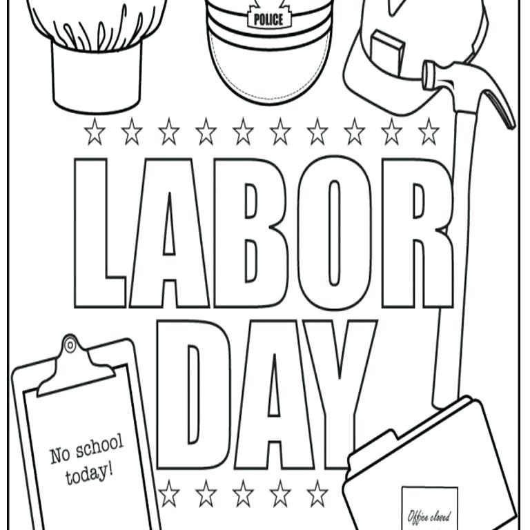 768x768 Labor Day Coloring Pages Free Printable Labor Day Coloring Page