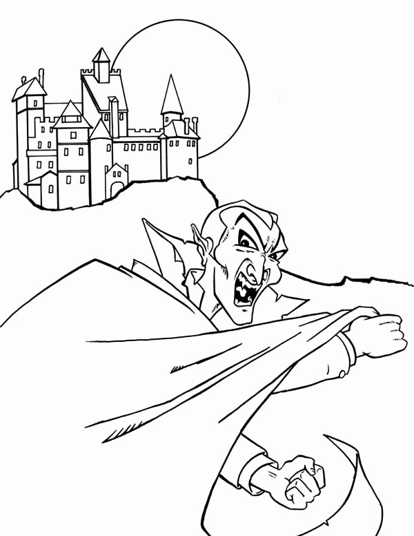 600x776 Vampire Castle Coloring Page Dexters Laboratory Coloring Pages