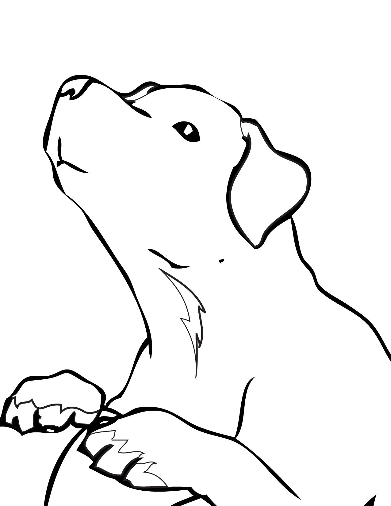 1275x1650 Labrador Retriever Coloring Page