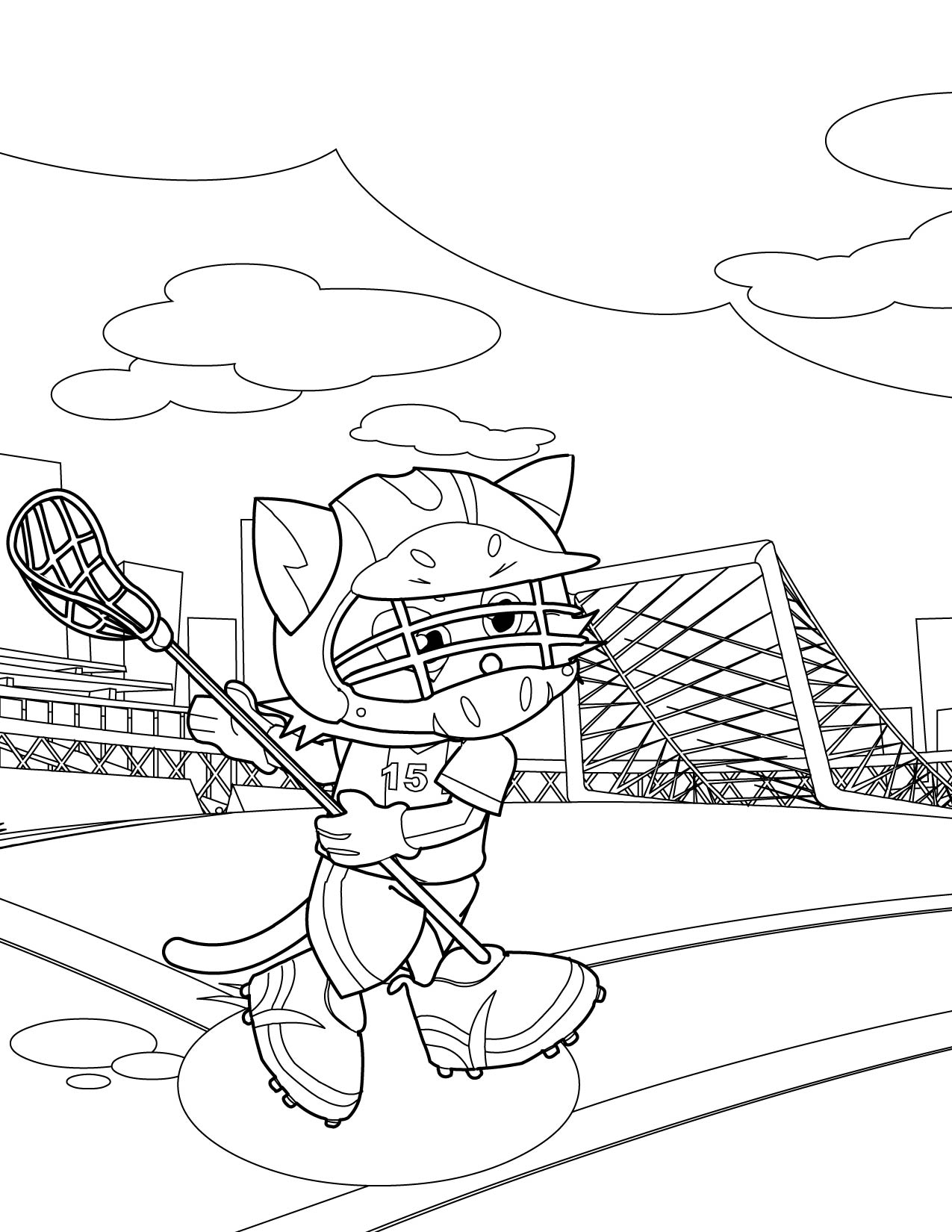 1275x1650 Lacrosse Coloring Page