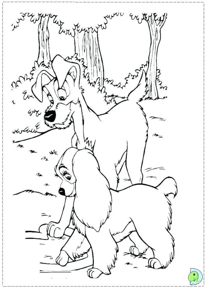 691x960 Lady And The Tramp Coloring Pages Lady And The Tramp Scamps