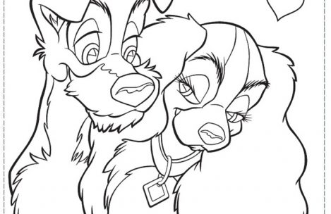 469x304 Lady And The Tramp Coloring Pages Just Colorings