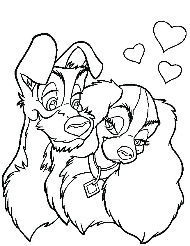 653x842 Lady And The Tramp Coloring Pages Lady The Tramp Coloring Page