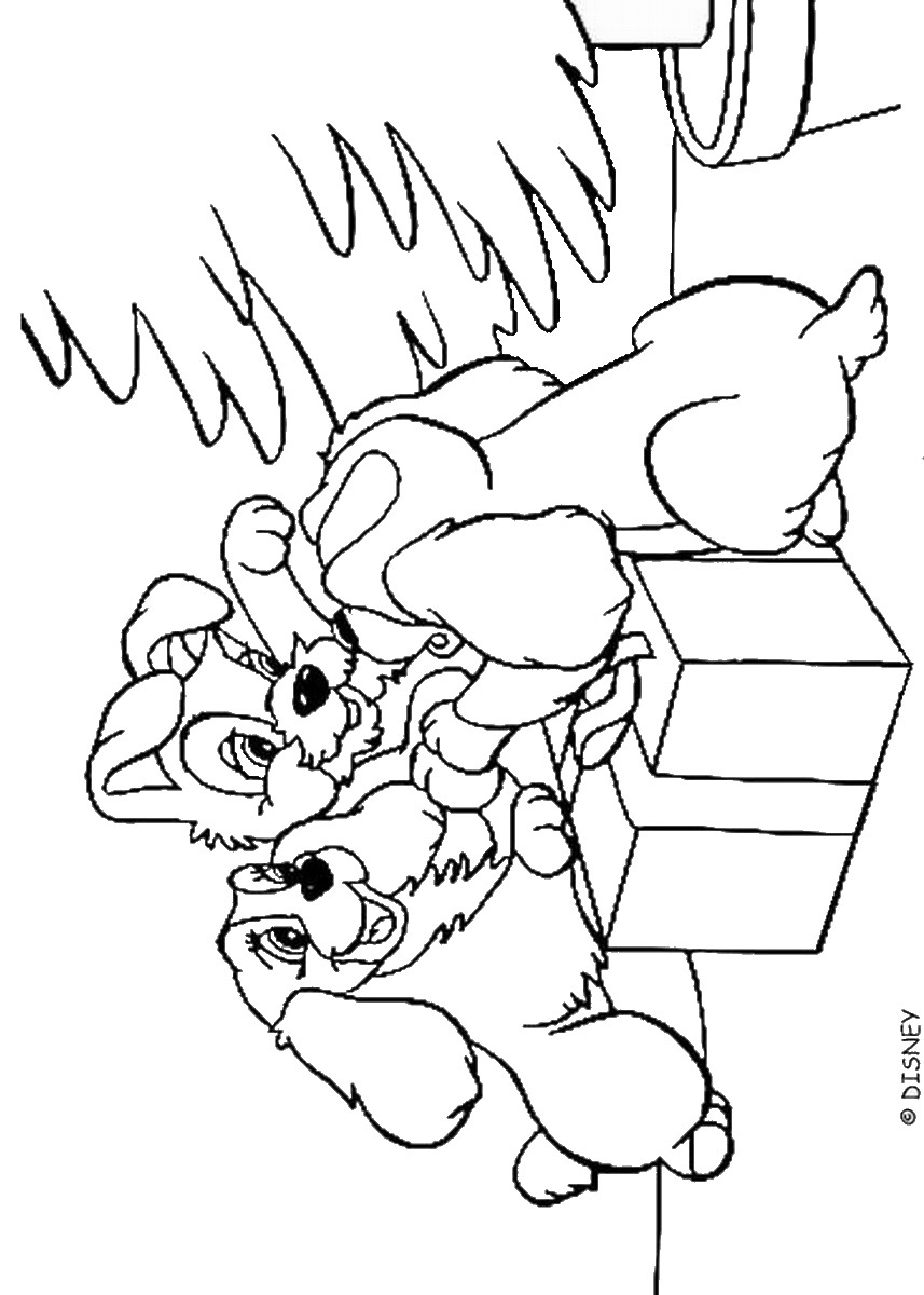857x1200 Lady And The Tramp Coloring Pages