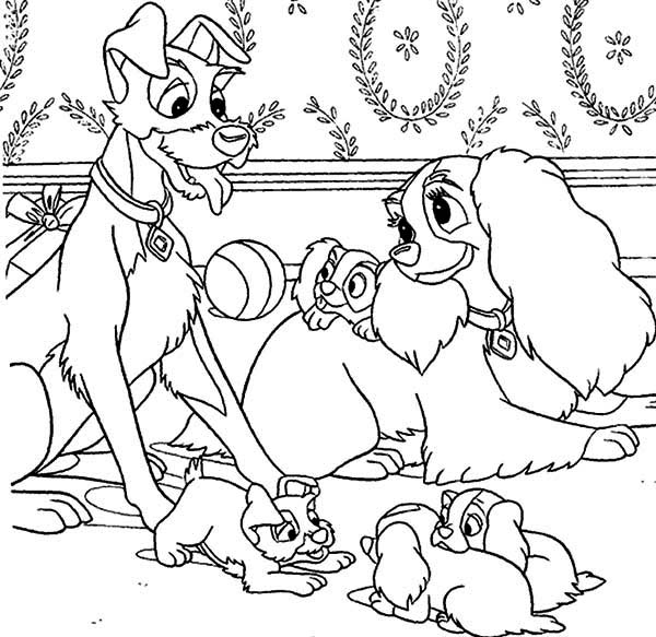 600x583 Top Lady And The Tramp Coloring Pages