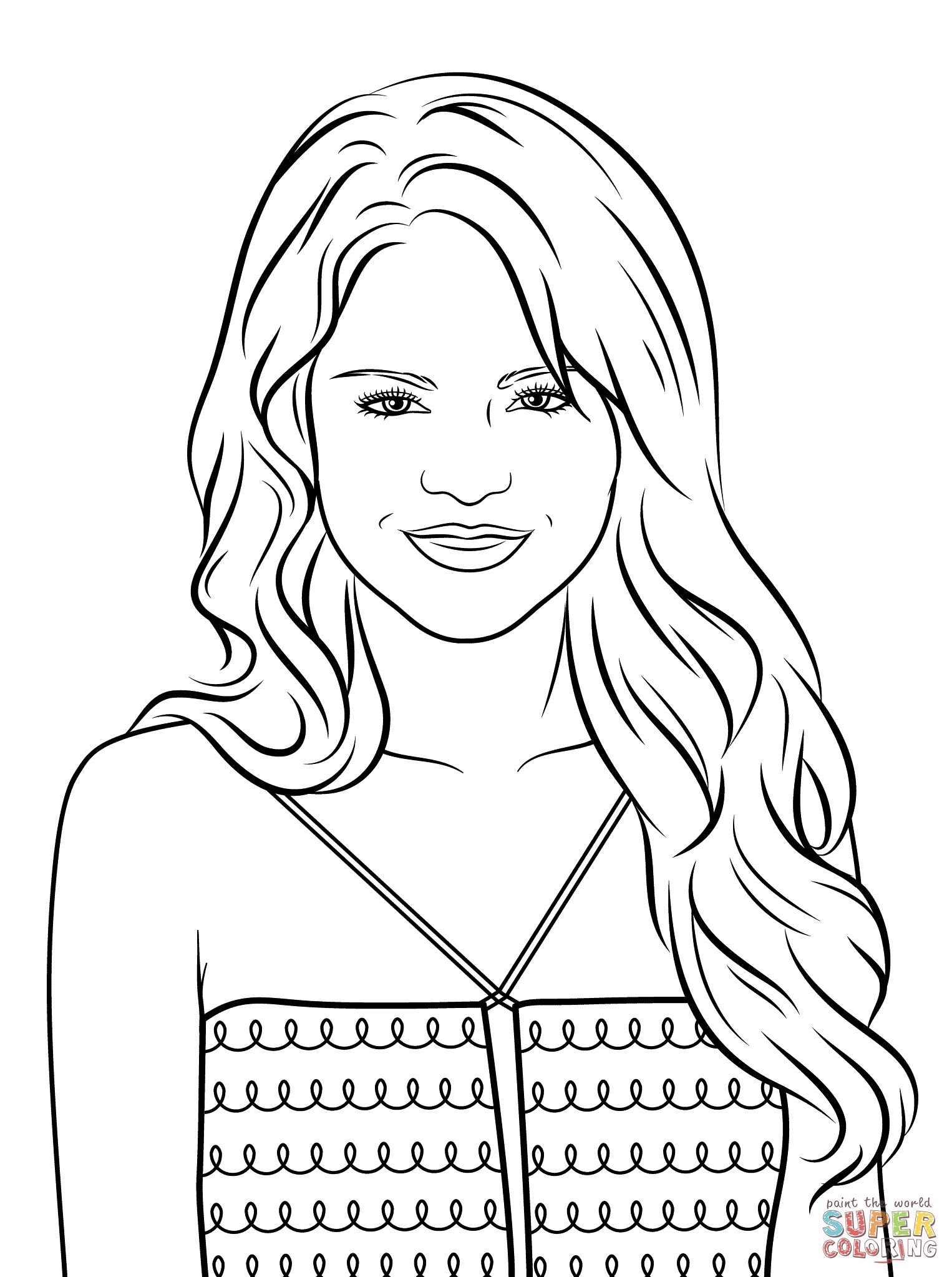1526x2046 Coloring Pages Selena Gomez Printable Coloring For Kids