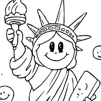 200x200 Statue Of Liberty Coloring Pages Surfnetkids
