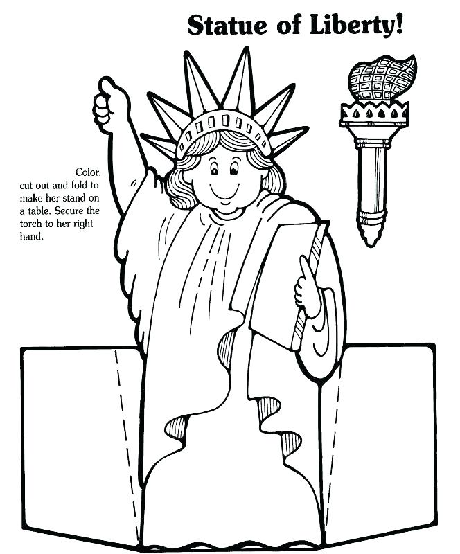 664x800 Coloring Pages Of The Statue Of Liberty