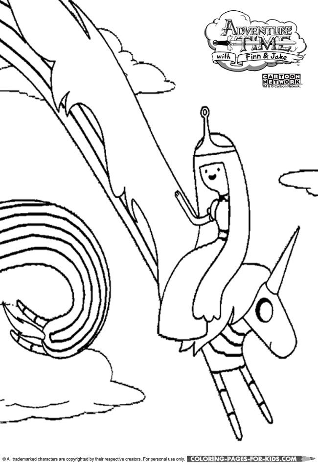 650x950 Princess Bubblegum And Lady Rainicorn Free Coloring Sheet