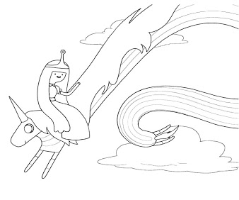 338x282 Lady Rainicorn Coloring Page
