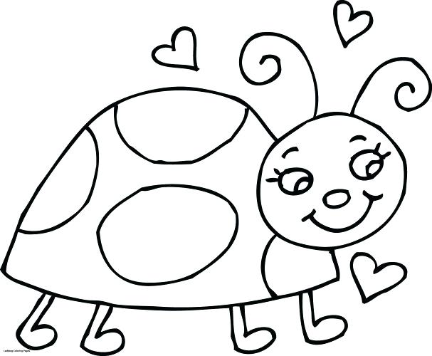 607x500 Lady Bug Coloring Pages Medium Size Of Ladybug Coloring Pages Page