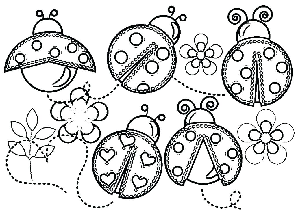 1024x727 Bug Coloring Pages Lady Bug Coloring Pages Ideal Ladybug Coloring