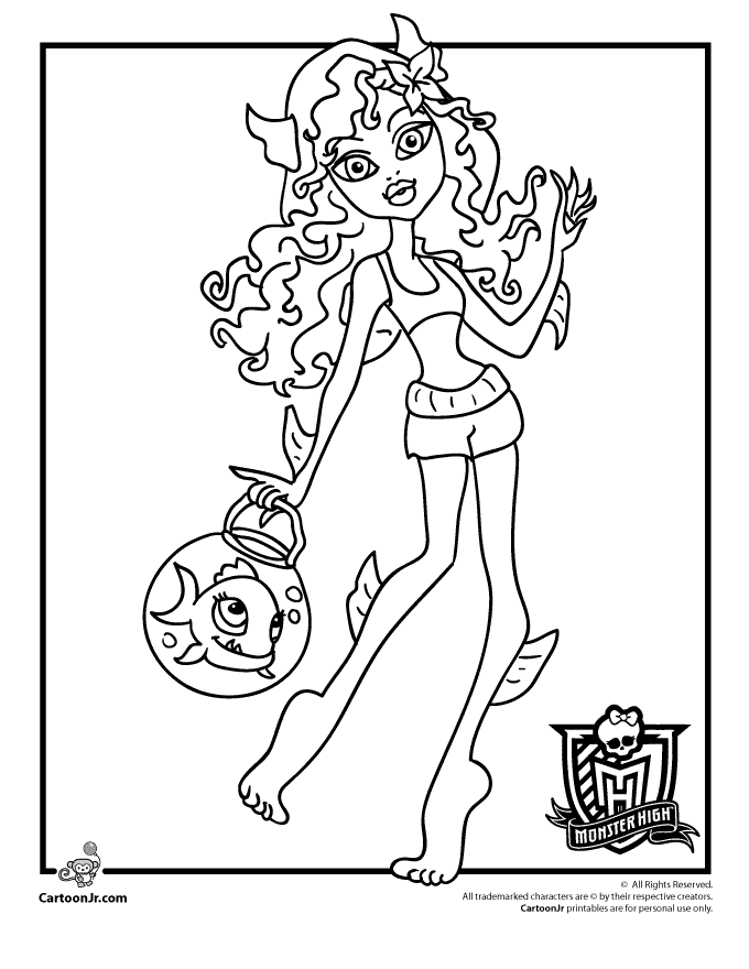 680x880 Lagoona Blue Monster High Coloring Pages