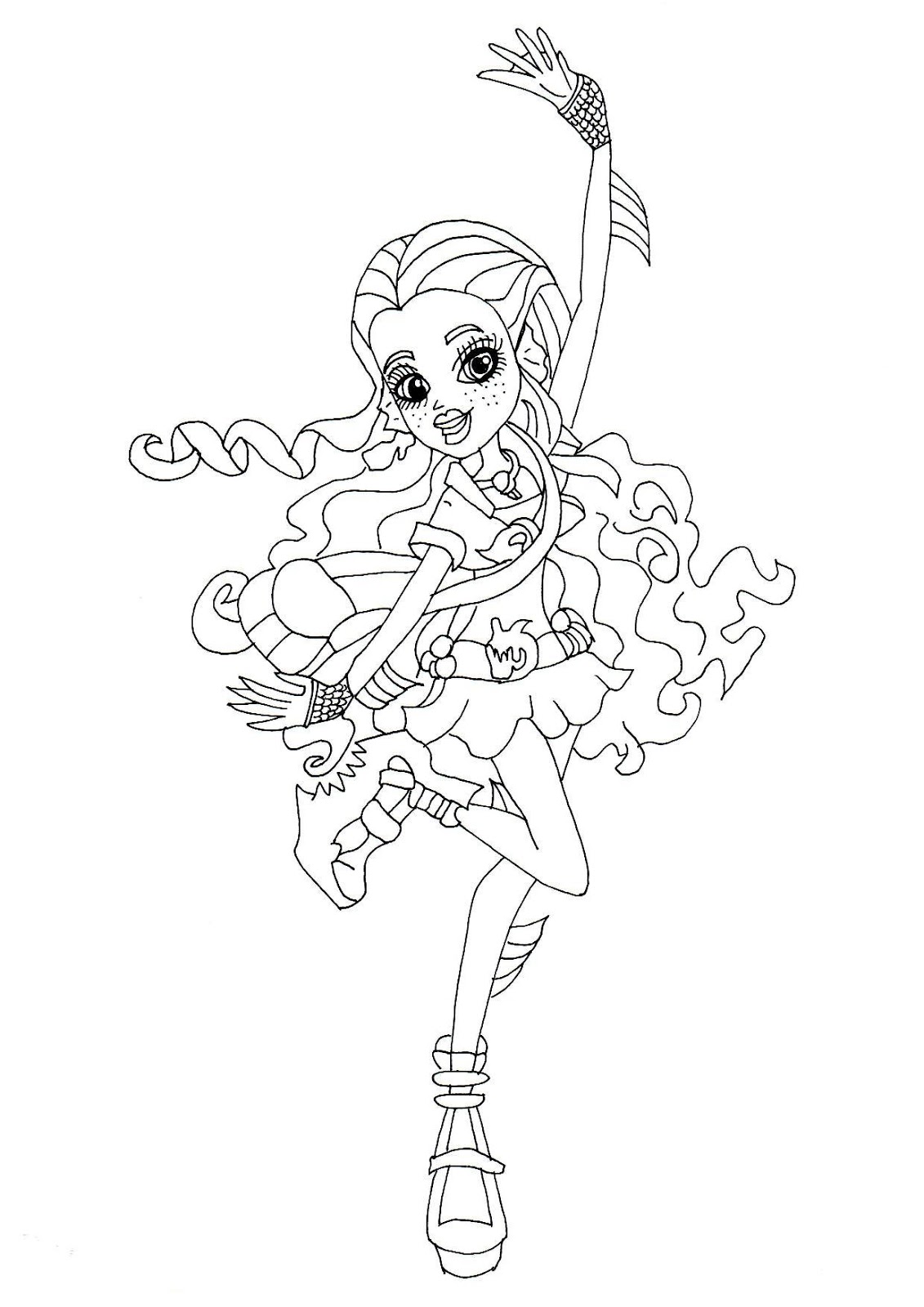 1131x1600 Monster High Lagoona Coloring Pages