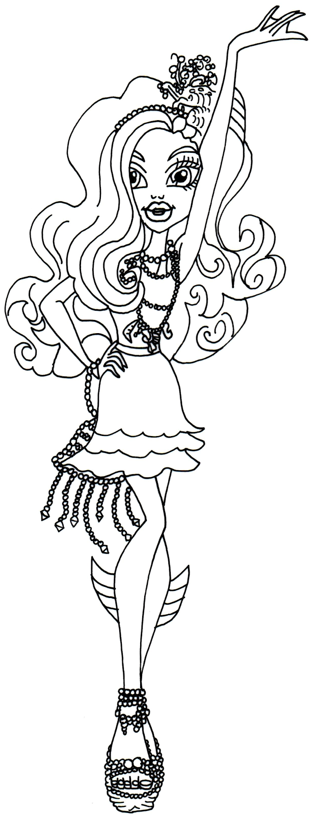 622x1600 Monster High Lagoona Coloring Pages