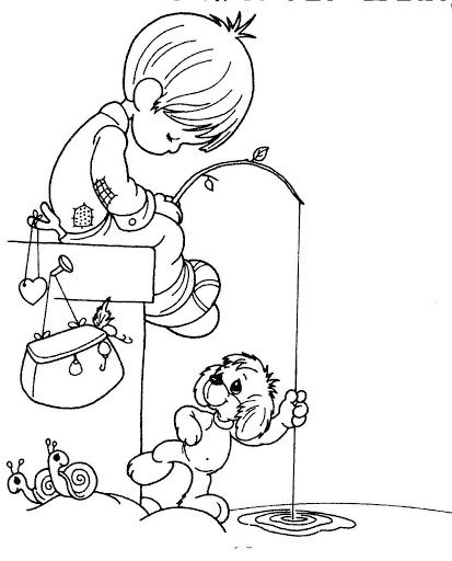 413x512 Child Fishing In The Lake Coloring Pages Coloring Pages