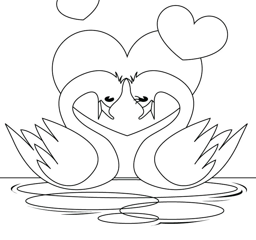 820x768 Swan Coloring Pages
