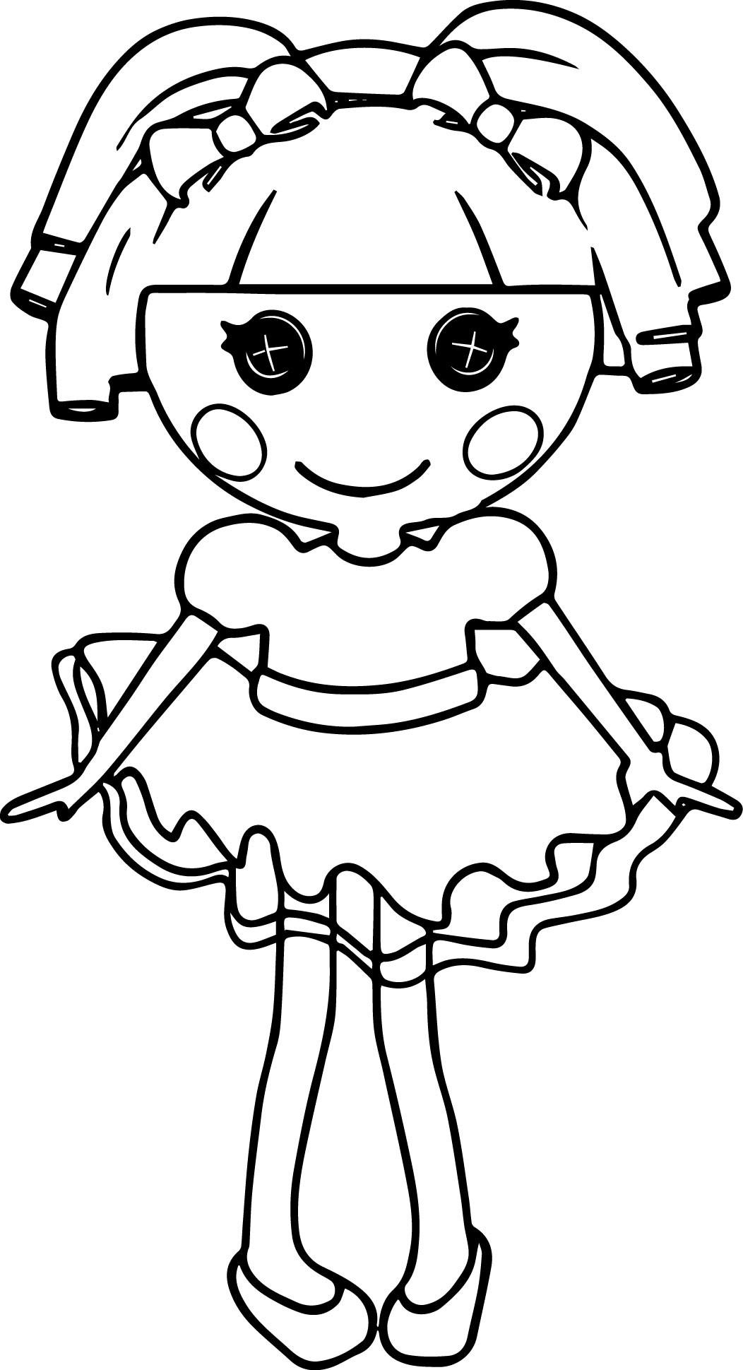 1052x1939 Lalaloopsy Doll Coloring Page For Kids Awesome Lalaloopsy Cartoon