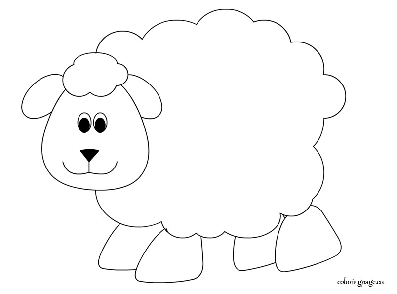 804x595 Sheep Coloring Page