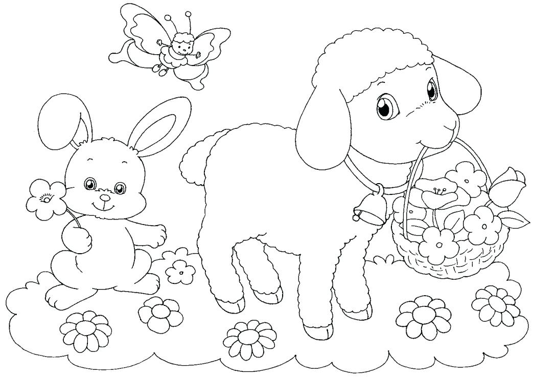 1043x737 Drawing Had A Little Lamb Coloring Pages Color Page Preschoolers