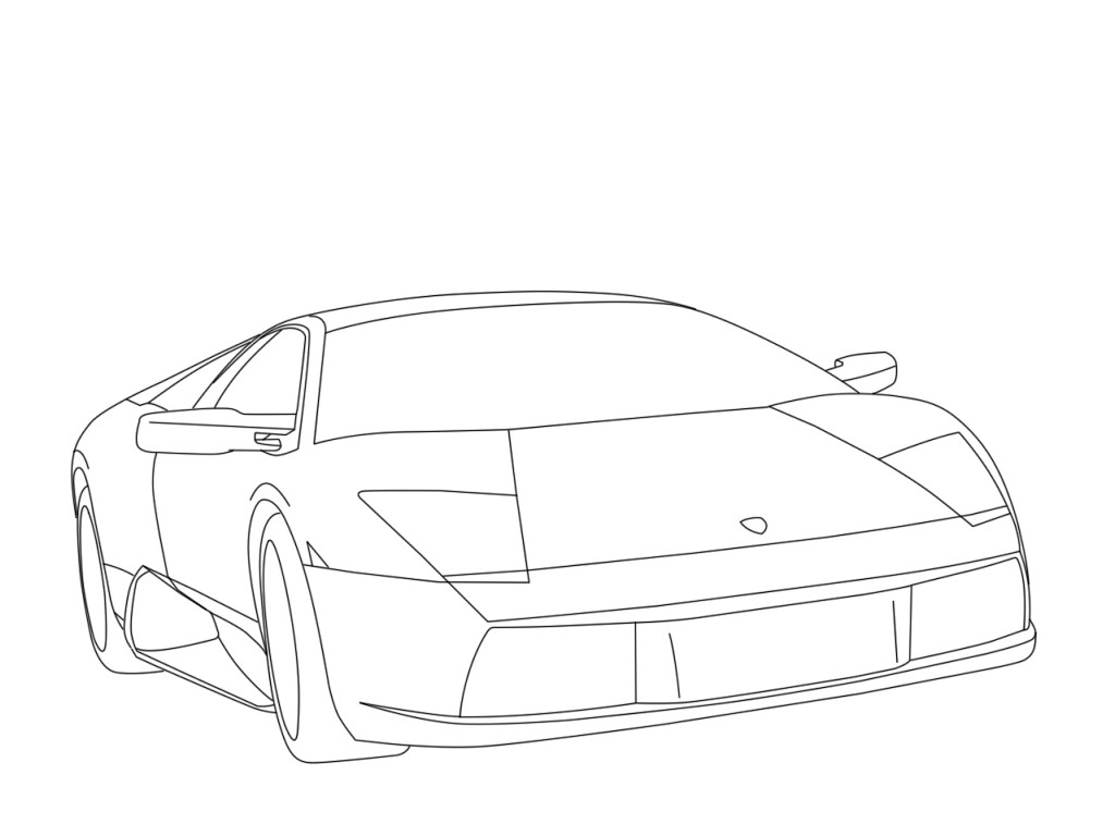 1024x768 Lamborghini Coloring Pages For Kids