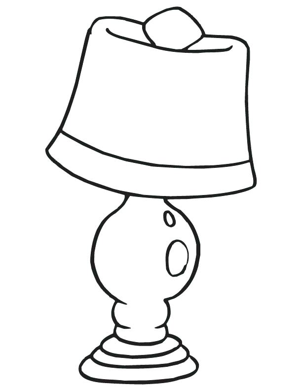 612x792 Lamp For Coloring Dreamtemplates Club