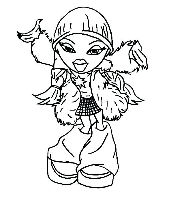 600x686 Bratz Doll Coloring Page Dolls Pages Picture Amazing