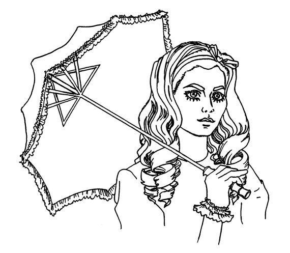 570x497 You Can Enjoy Coloring These Art Nouveau Inspired Adult Coloring