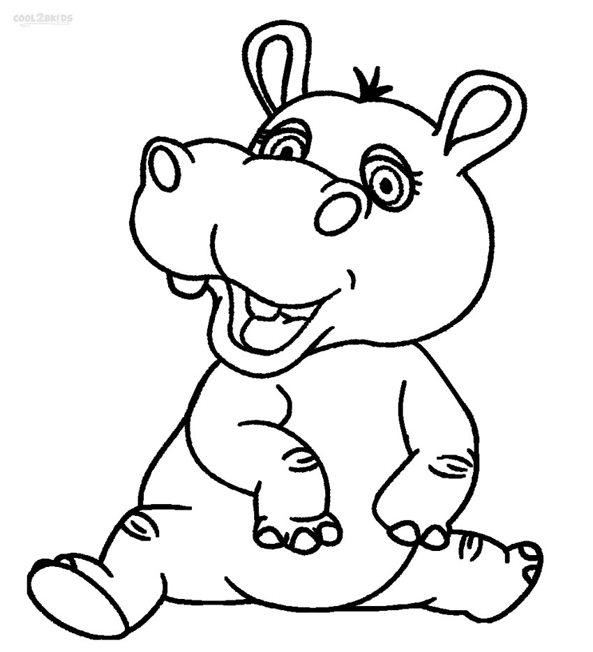 850x935 Awesome Coloring Pages Baby Hippo Face Collection Free Coloring