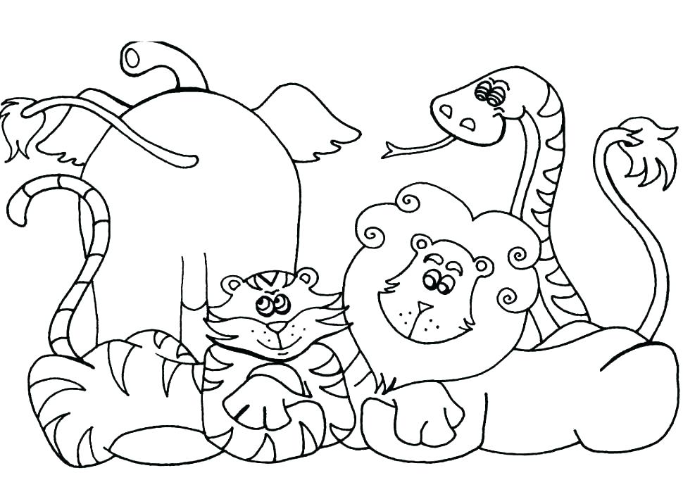 970x682 Land Animals To Color Safari Animals Pictures Coloring