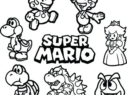 440x330 Best Super Mario Land Coloring Pages Print Galaxy