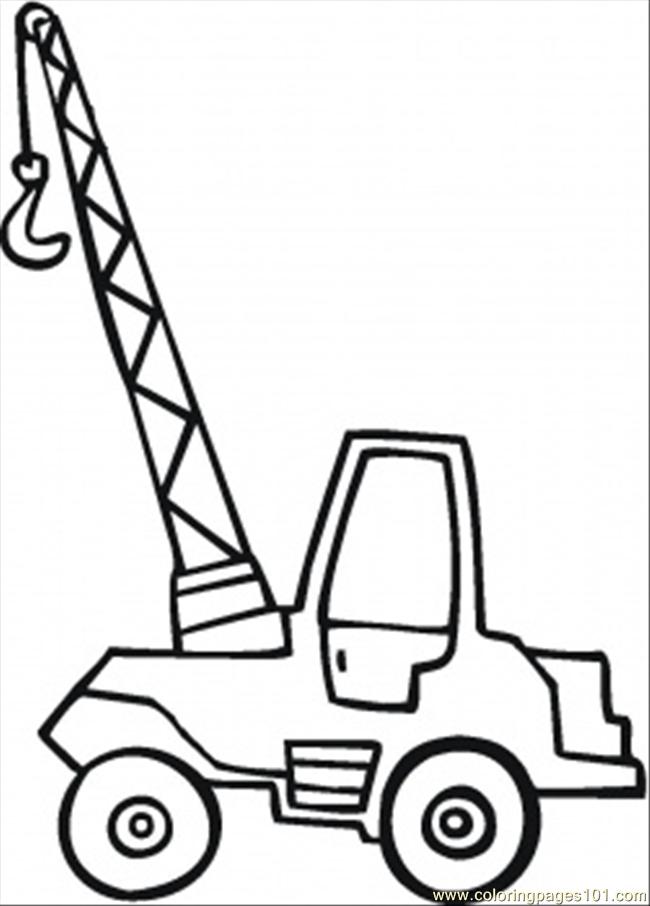 650x906 Little Crane Coloring Page Coloring Page Free Land Transport