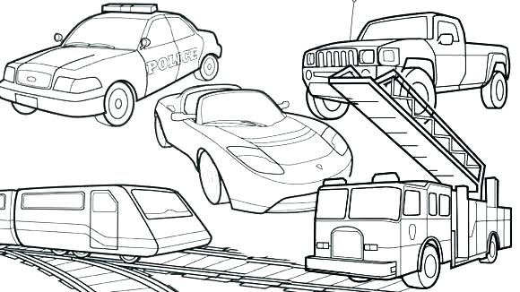 580x326 Police Car Coloring Sheets