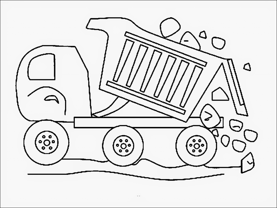1152x864 Construction Vehicles Dump Truck Coloring Pages