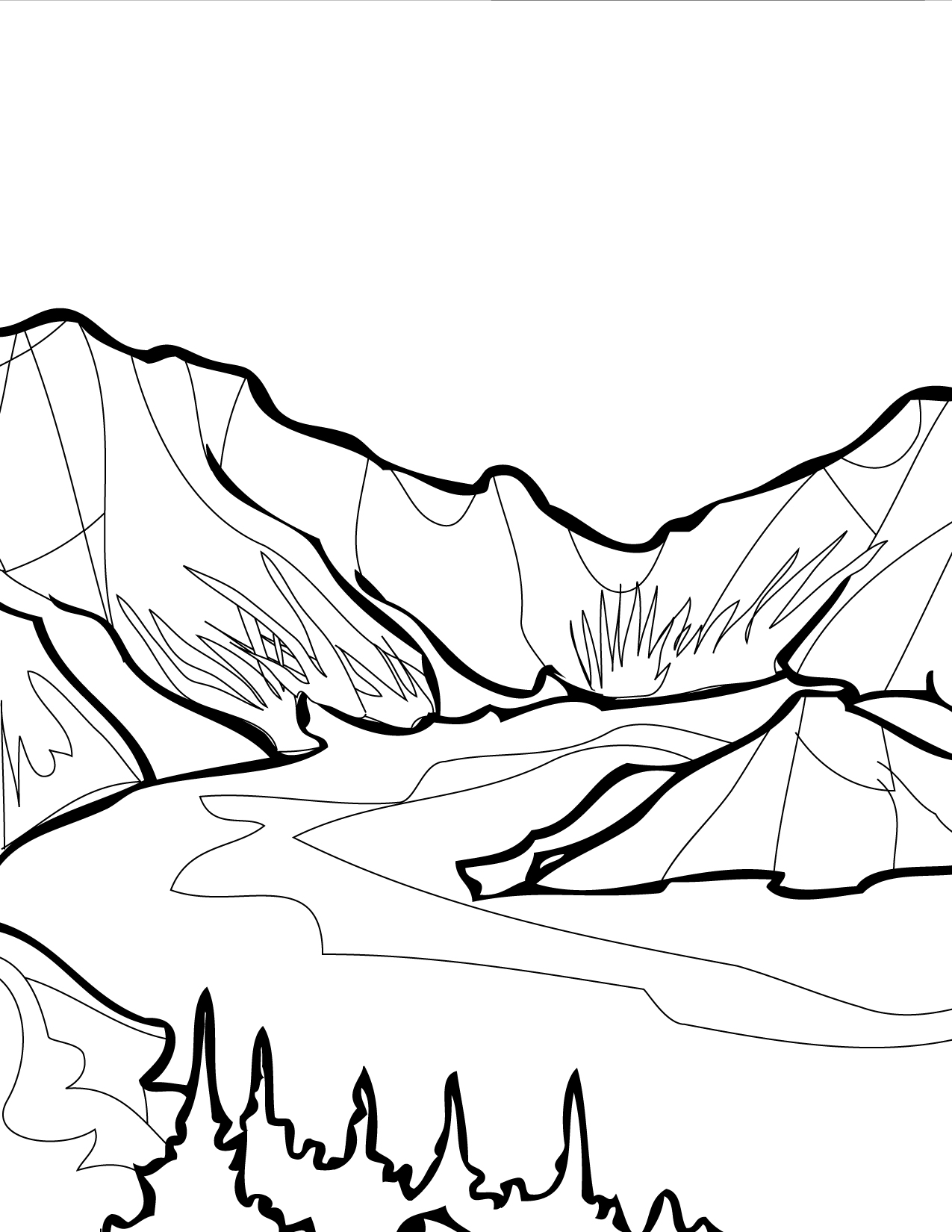 1275x1650 Crater Lake Coloring Page