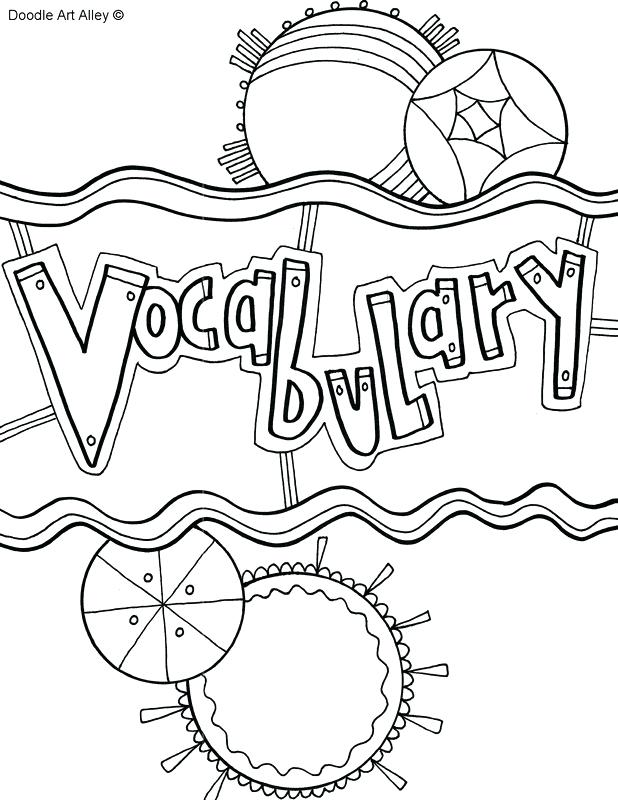 618x800 Language Arts Coloring Pages Vocabulary Coloring Page Fun Color