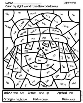 283x350 Sight Word Coloring Sheets For Fall Language Arts, Language And Math