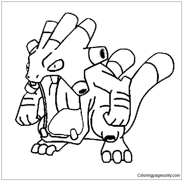 613x607 Exploud From Pokemon Coloring Page